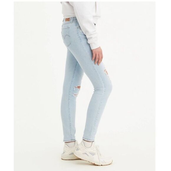Levi's Women's 711 Mid-Rise Skinny Jeans - White Indigo 34 - Picture 2 of 6